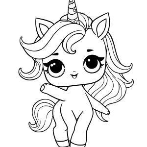 Coloring Page Lol Dolls Unicorn coloring page for kids
