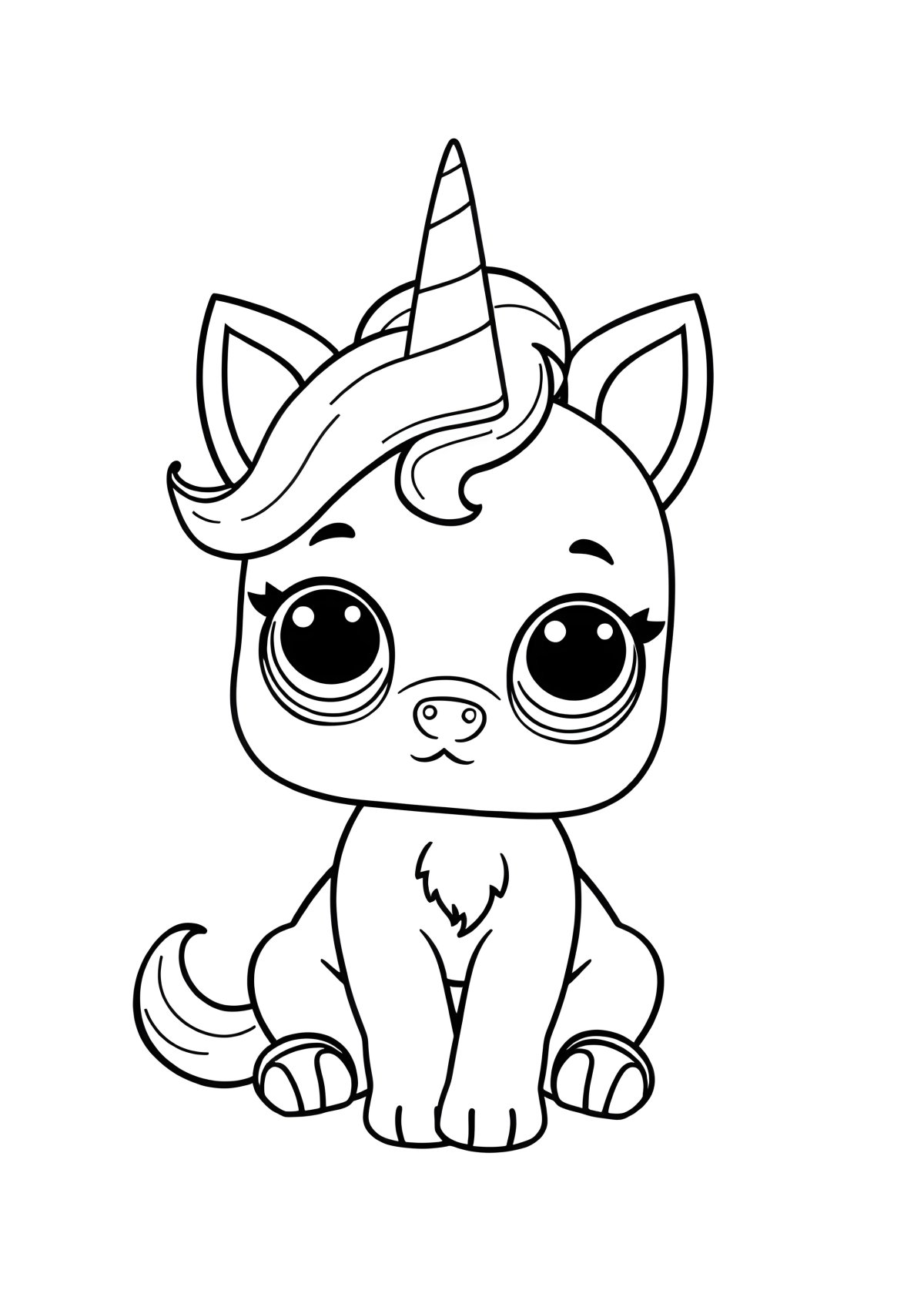 Dog Unicorn Lol Pets Coloring Page coloring page for kids