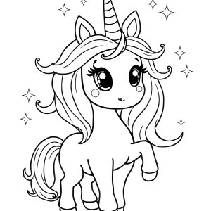 Coloring Sheet Cute Printable Unicorn Coloring Page coloring page for kids