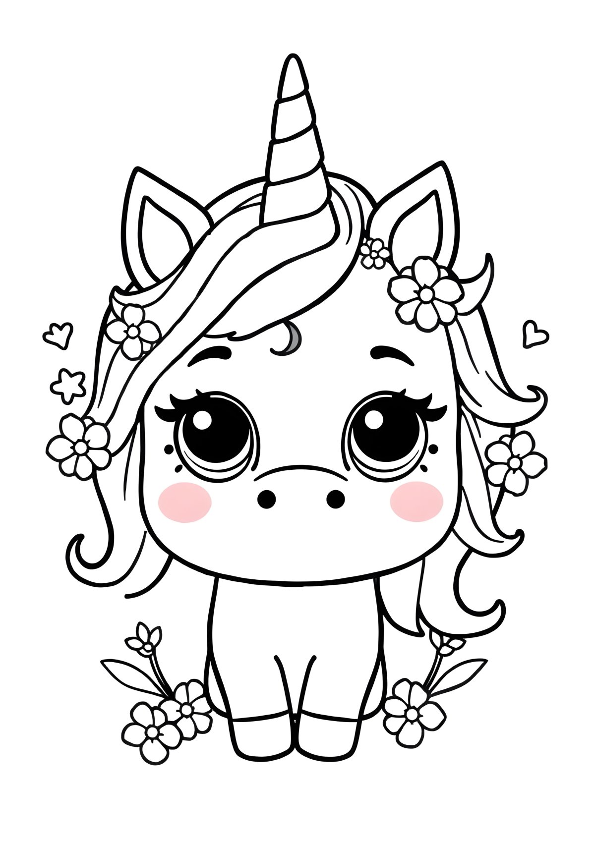 Emoji Unicorn Lol Coloring Page Unicorn coloring page for kids
