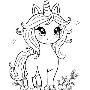 Printable Unicorn Printable Cute Animal Coloring Page coloring page for kids
