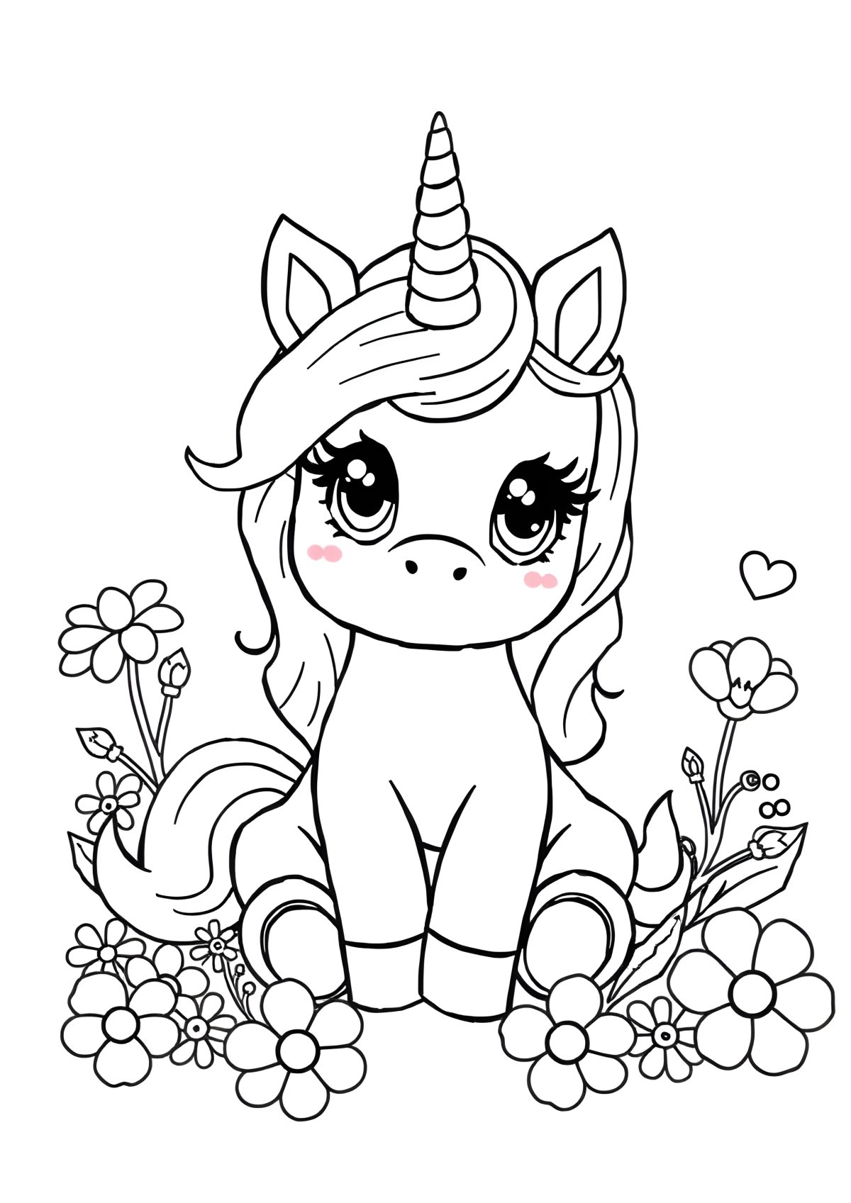 Fluffy Unicorn Baby Lol Omg Coloring Page coloring page for kids