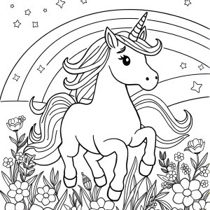 Unicorn Coloring Page For Printing coloring page for kids
