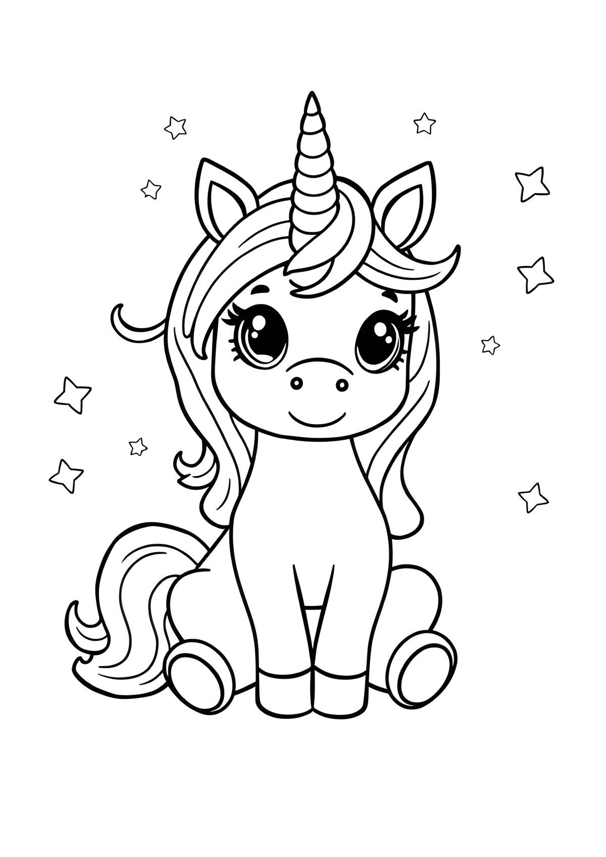 Lol Coloring Page Pets Unicorn coloring page for kids