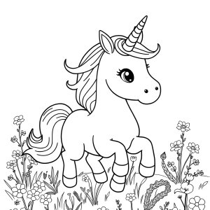 Colouring Page Of Unicorn coloring page for kids