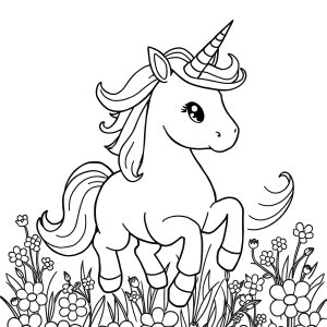 Unicorn Coloring Page Pdf Free Download coloring page for kids