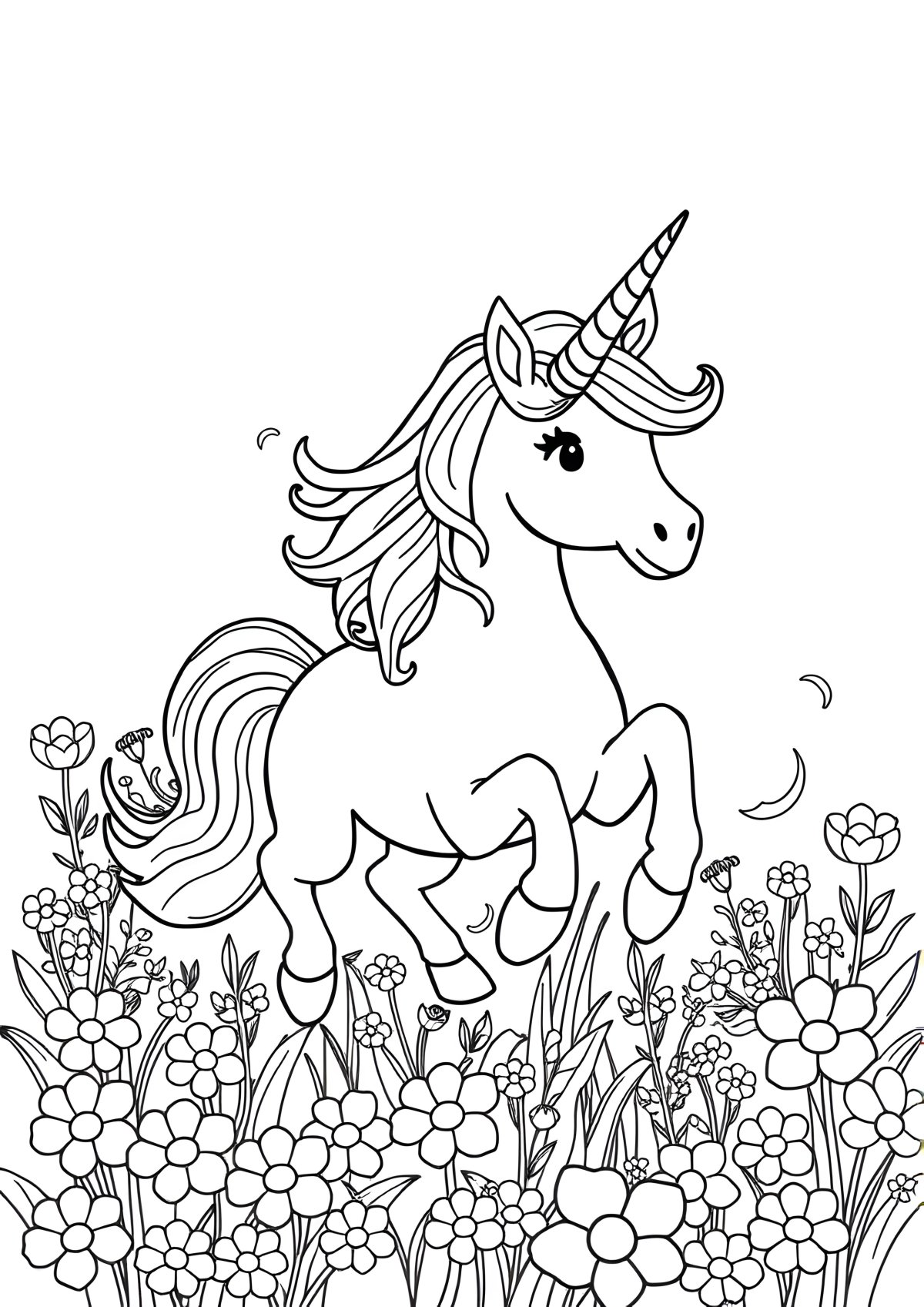 Unicorn Coloring Page That Are Printable coloring page for kids