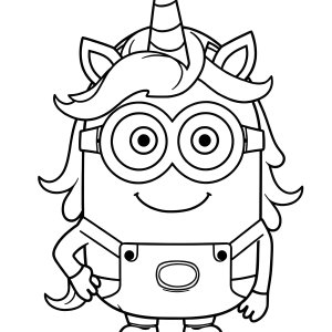 Coloring Page Minions Unicorn coloring page for kids