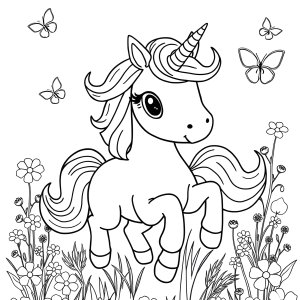 Free Coloring Page For Kids Unicorn coloring page for kids