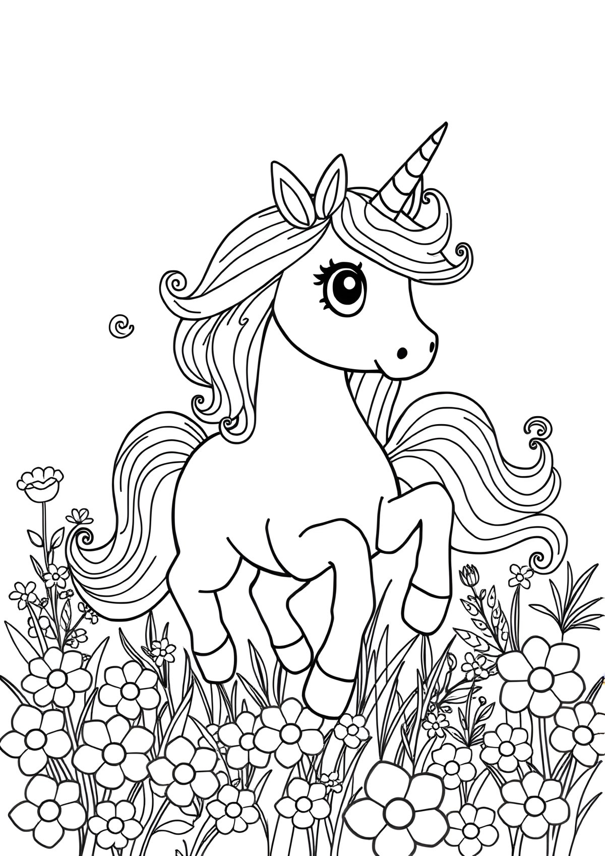 Unicorn Coloring Page That You Can Print Out coloring page for kids