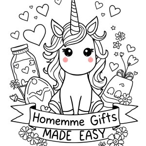 Homemade Gifts Made Easy Unicorn Coloring Page coloring page for kids