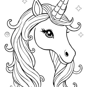 Magical Unicorn Drawing Beautiful Realistic Unicorn Coloring Page coloring page for kids