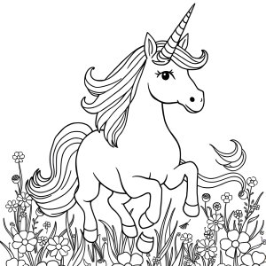 Unicorn Coloring Page To Print Out coloring page for kids