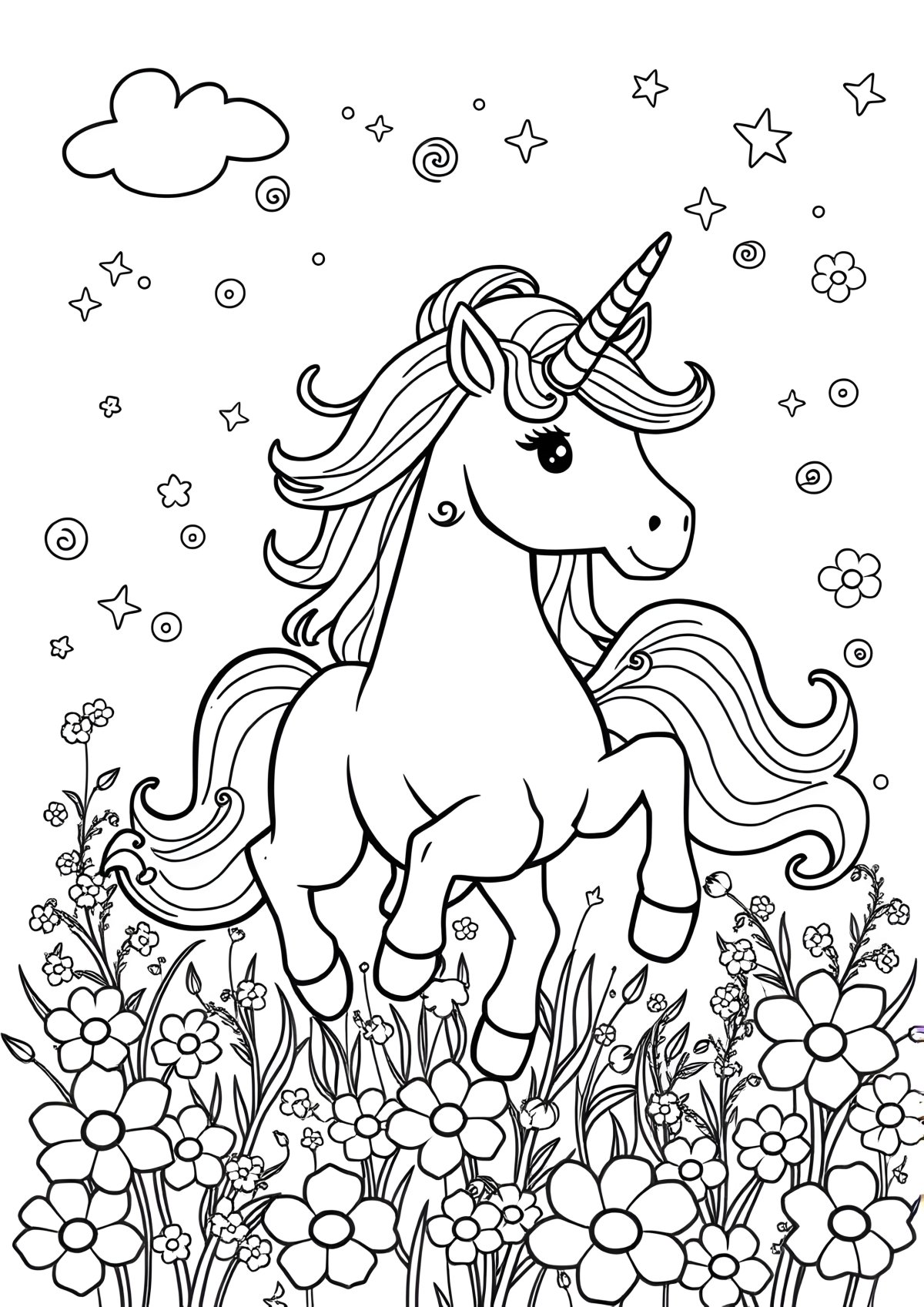 Crayola Printable Unicorn Coloring Page coloring page for kids