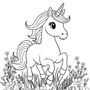 Free Printable Coloring Page For Kids Unicorn coloring page for kids
