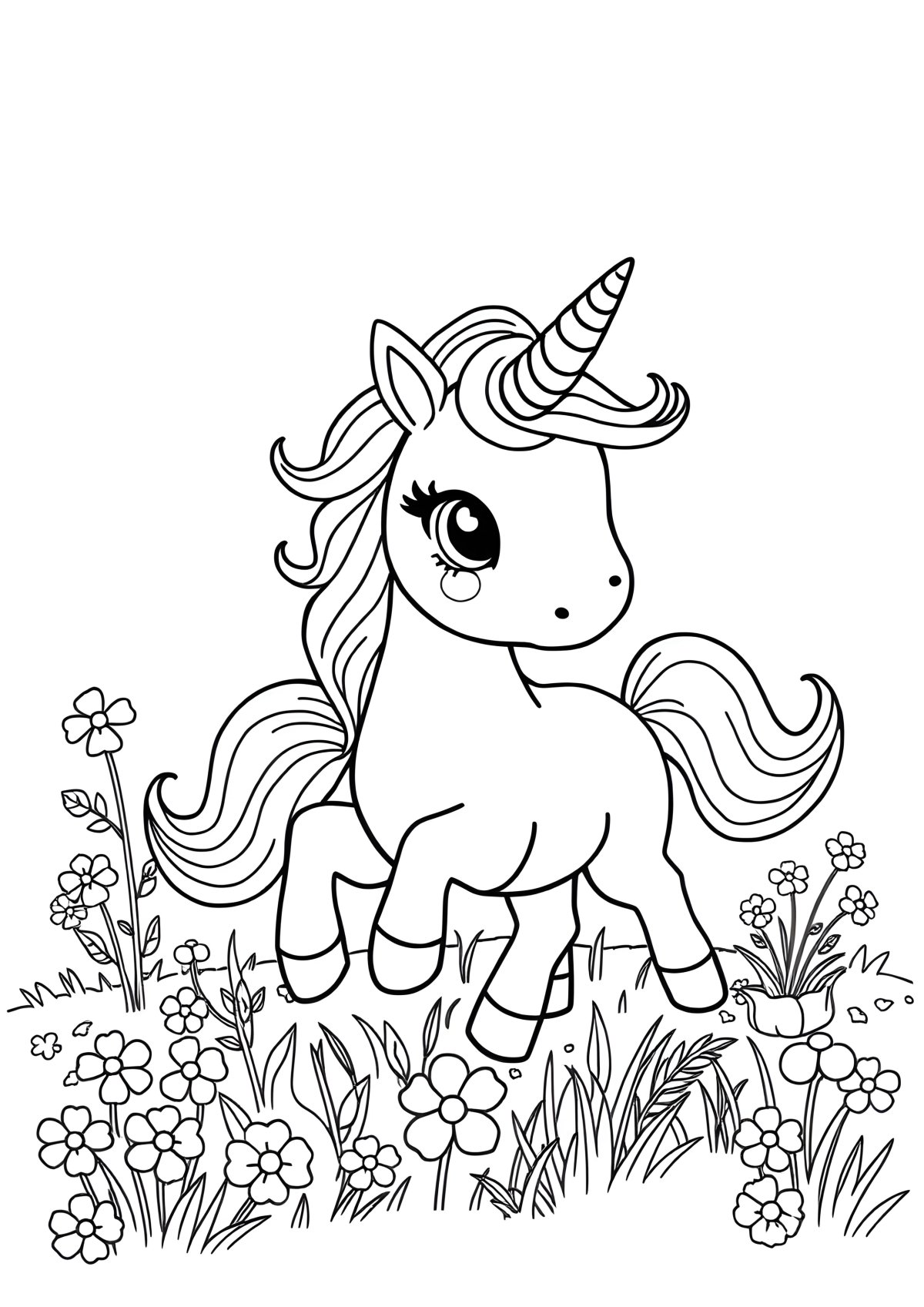 Momjunction Coloring Page Unicorn coloring page for kids