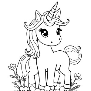 Free Unicorn Coloring Page For Toddlers coloring page for kids