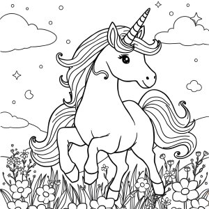 Unicornprintable Coloring Page coloring page for kids
