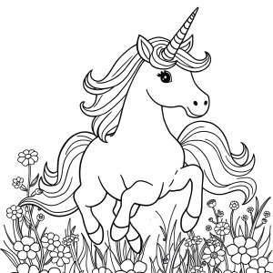 Coloring Page Of A Unicorn That You Can Print coloring page for kids