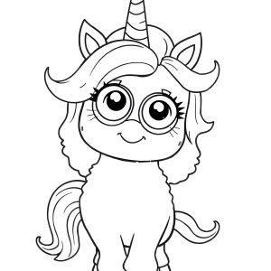 Despicable Me Fluffy Unicorn Coloring Page coloring page for kids