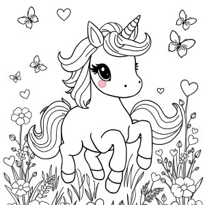 Popular Coloring Page For Girls Unicorn coloring page for kids