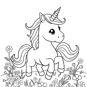 Preschool Unicorn Printable Coloring Page For Kids coloring page for kids