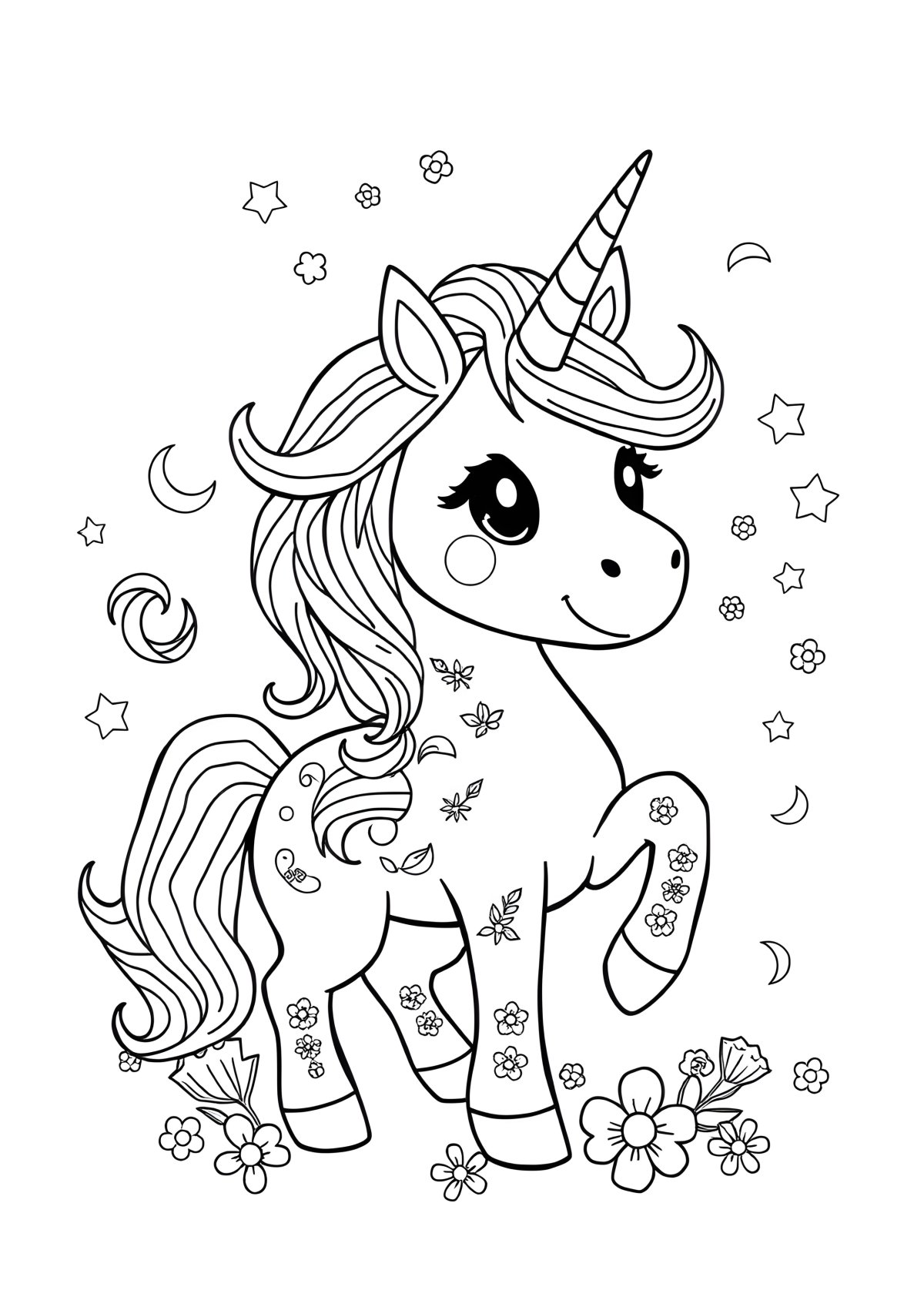 Inside Out Unicorn Coloring Page coloring page for kids