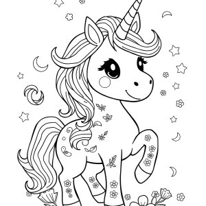 Inside Out Unicorn Coloring Page coloring page for kids