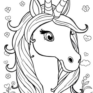 Realistic Unicorn Coloring Page For Kids coloring page for kids