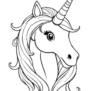 Unicorn Coloring Page Black And White coloring page for kids