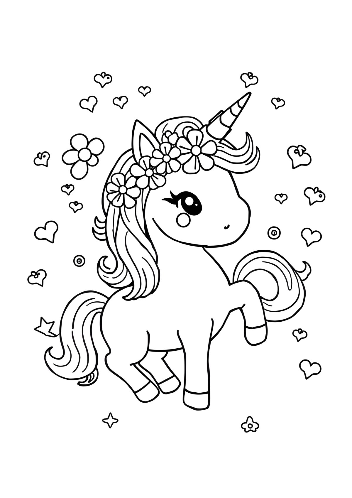 Unicorn Dot To Dot Coloring Page coloring page for kids