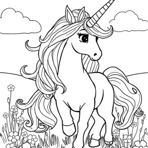 Last Unicorn Coloring Page coloring page for kids