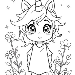 Unicorn Boy Coloring Page coloring page for kids
