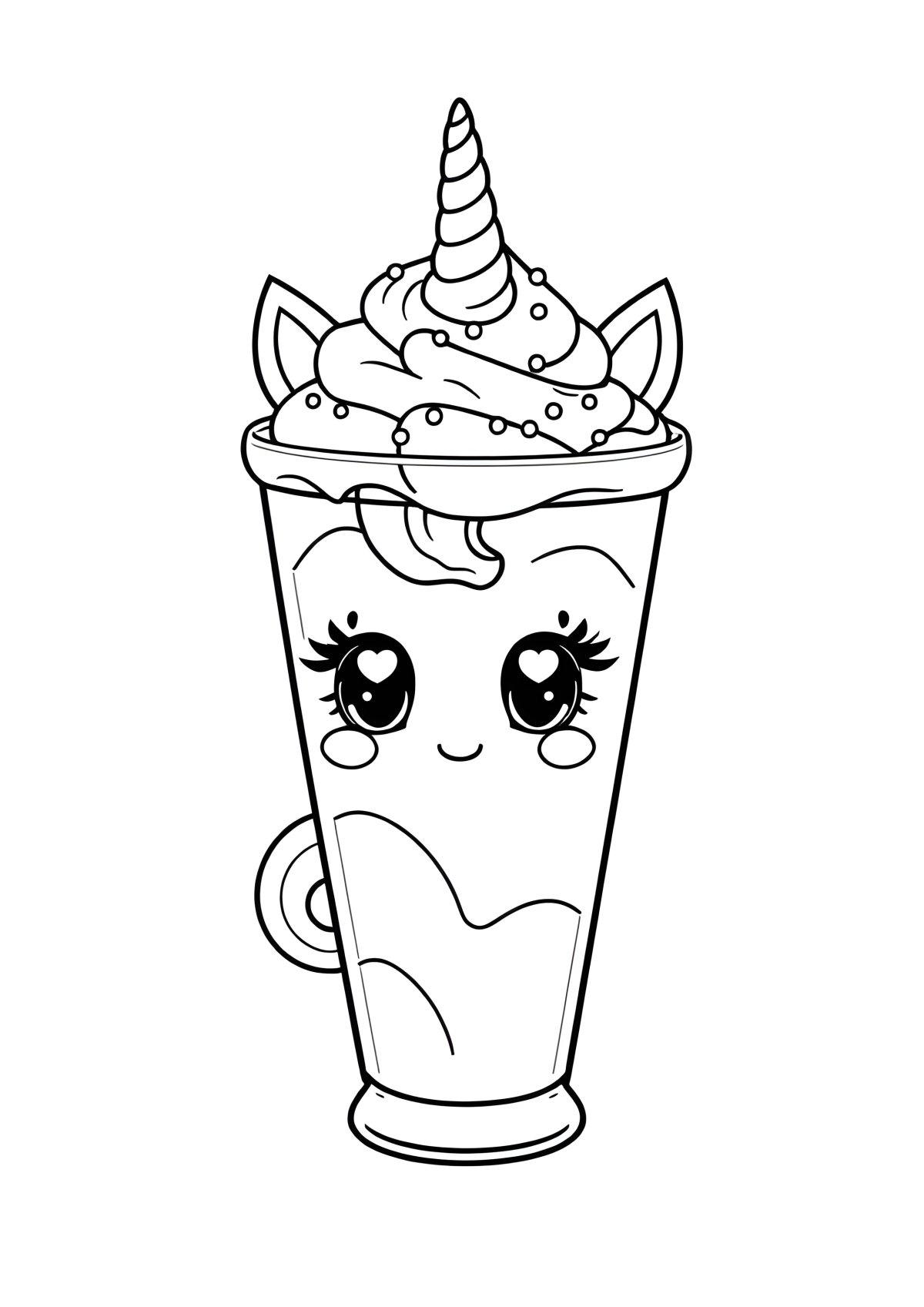 Cute Unicorn Frappuccino Draw So Cute Coloring Page Starbucks coloring page for kids
