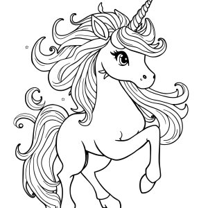Mia And Me Fire Unicorn Coloring Page coloring page for kids