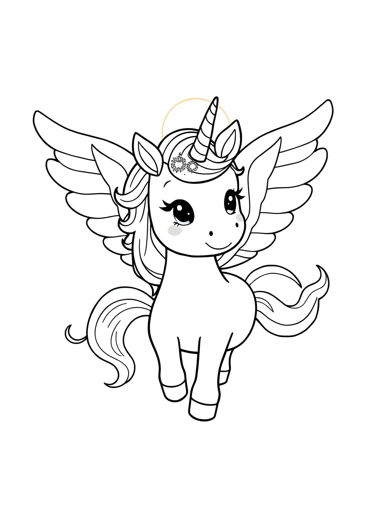 Snow Angel Lol Coloring Page Unicorn coloring page for kids