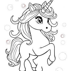 Onchao Unicorn Coloring Page coloring page for kids