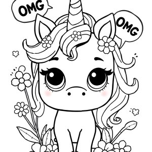 Surprise Unicorn Coloring Lol Omg Coloring Page coloring page for kids