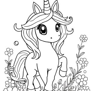 Unicorn Coloring Page For 7 Year Olds coloring page for kids