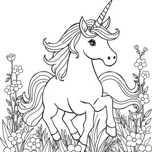 Unicorn Coloring Page Images coloring page for kids