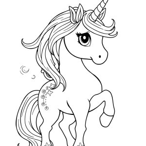 Unicorn Coloring Page That Look Real coloring page for kids