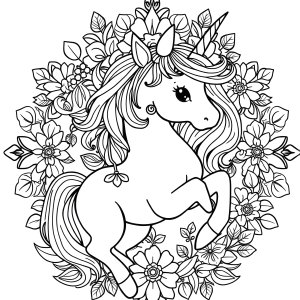 Beautiful Unicorn Mandala Coloring Page coloring page for kids