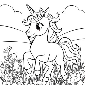 Onward Unicorn Coloring Page coloring page for kids