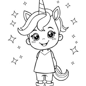Unicorn Boy Lol Boy Coloring Page coloring page for kids
