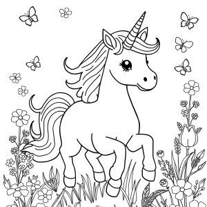 Unicorn Coloring Page For 8 Year Olds coloring page for kids