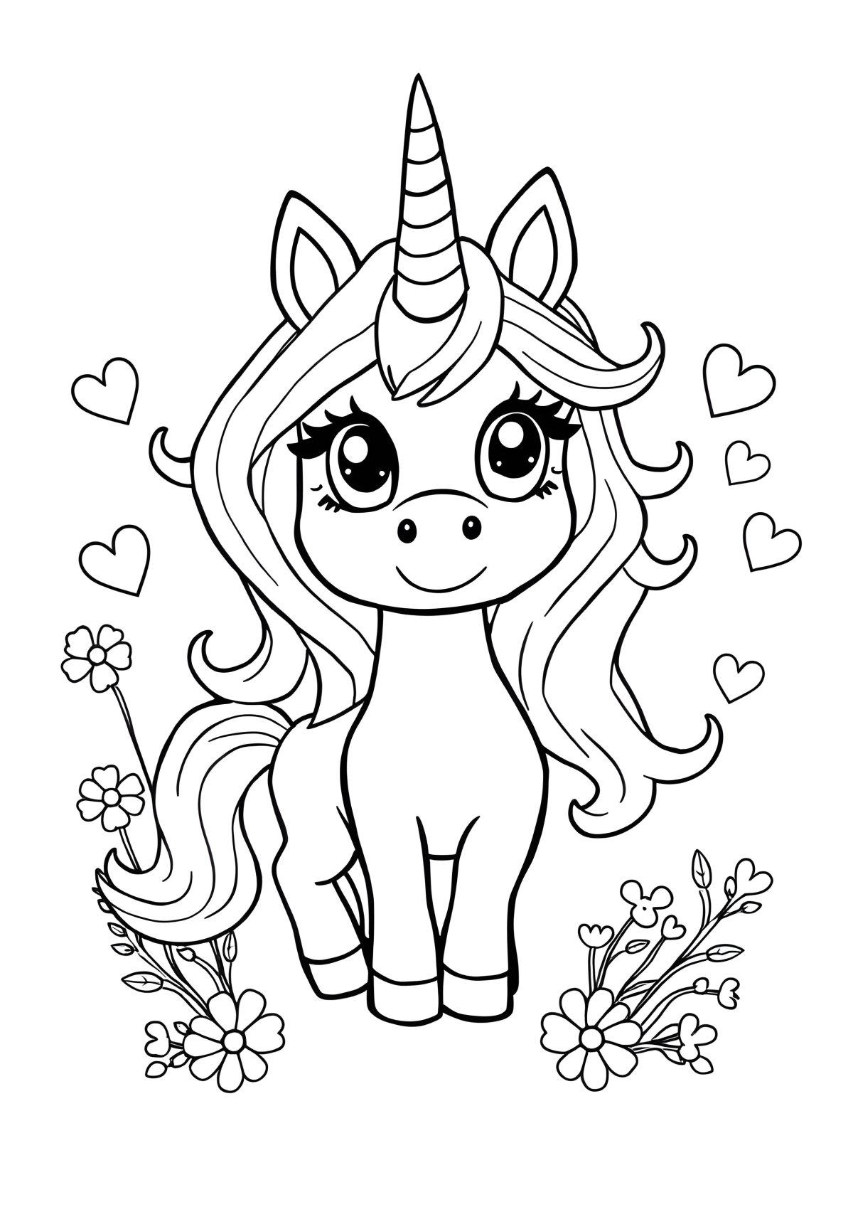 Unicorn Coloring Big Sister Lol Coloring Page coloring page for kids