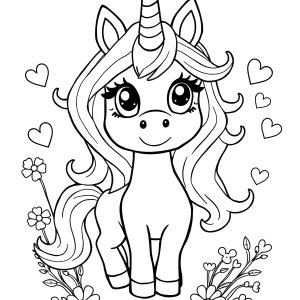 Unicorn Coloring Big Sister Lol Coloring Page coloring page for kids