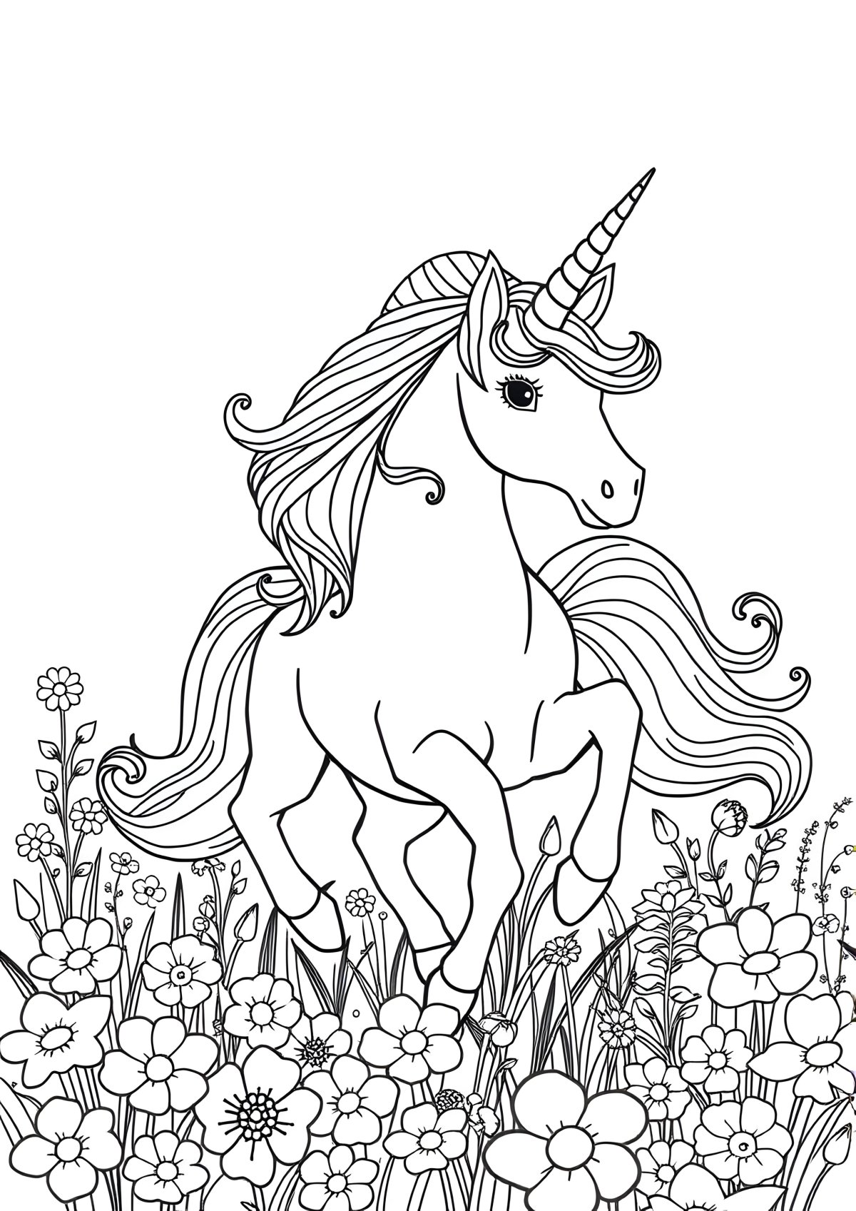 Unicorn Coloring Page For 9 Year Olds coloring page for kids