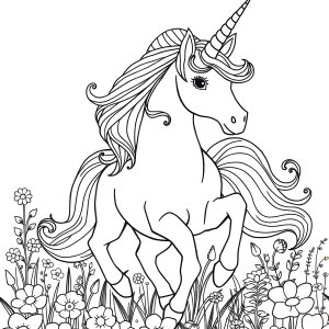 Unicorn Coloring Page For 9 Year Olds coloring page for kids