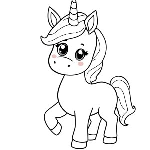 Unicorn Coloring Page For Babies coloring page for kids